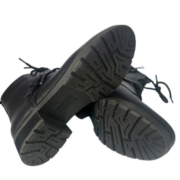 SOUL Naturalizer Quaid Combat Lace-up Boots Black 9 - Picture 2 of 4